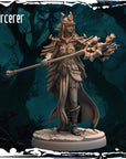 Sorceress - Army of Darkness: Dark Elves - 3d Printed Miniature Sculpted by Monolith Arts