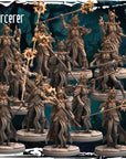 Sorceress - Army of Darkness: Dark Elves - 3d Printed Miniature Sculpted by Monolith Arts
