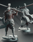 Lothar the Black, Knight of the Dusk - 3d Printed Miniature Sculpted by DM Stash