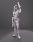 Cyberpunk Biker Girl Outlaw - Dahlia "Dolly" Hood - 3d Printed Miniature by Cyberstash