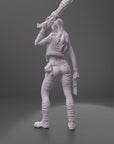 Cyberpunk Biker Girl Outlaw - Dahlia "Dolly" Hood - 3d Printed Miniature by Cyberstash
