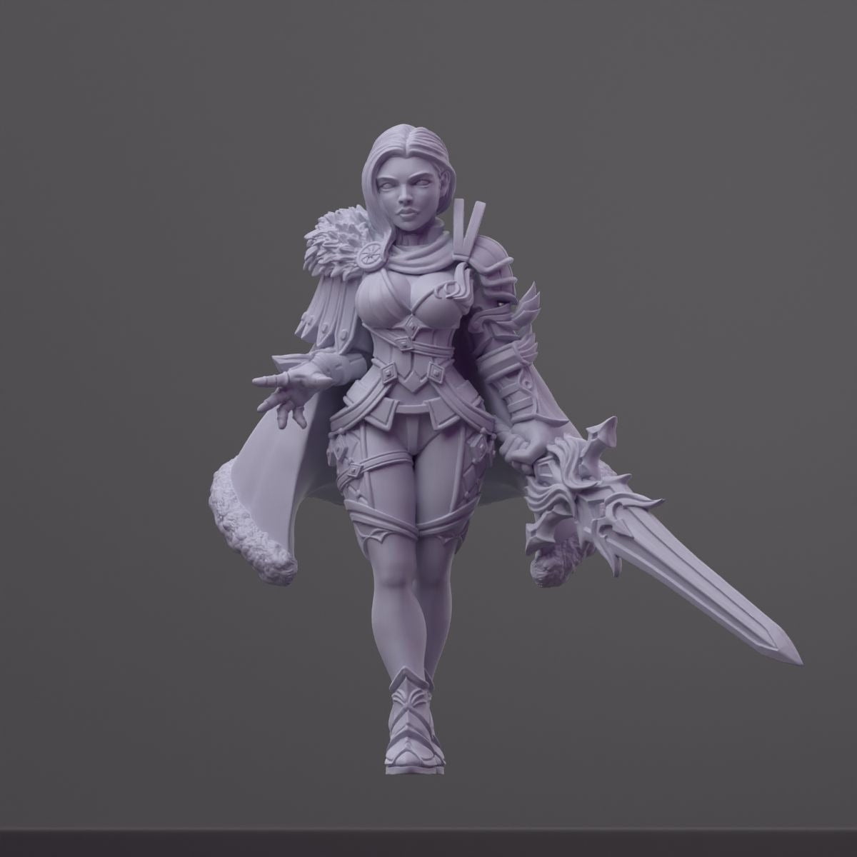 Leanne - Order of the Iron Lily - 3d Printed Miniature Sculpted by RN Estudio