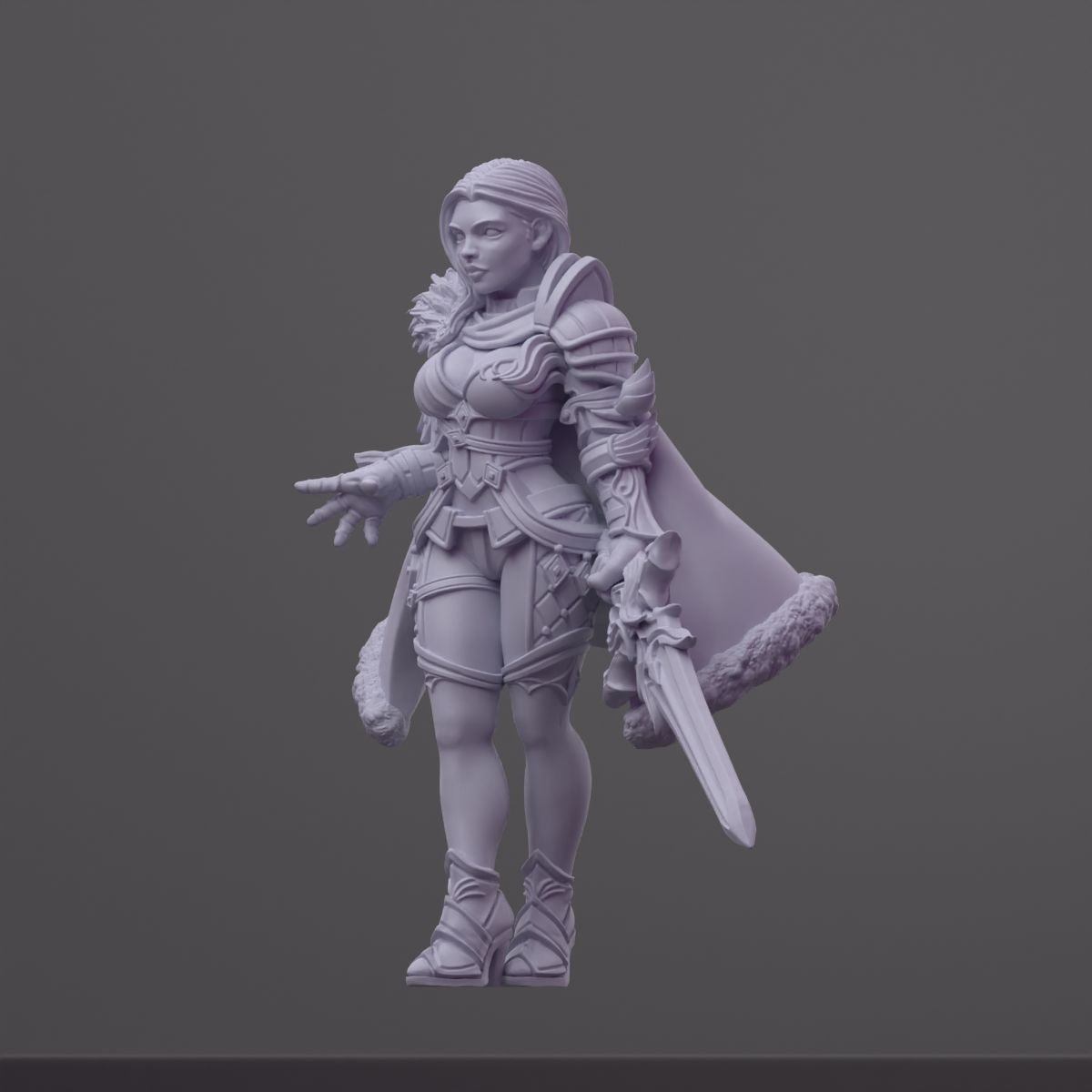 Leanne - Order of the Iron Lily - 3d Printed Miniature Sculpted by RN Estudio