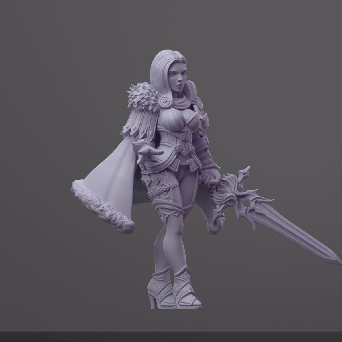 Leanne - Order of the Iron Lily - 3d Printed Miniature Sculpted by RN Estudio