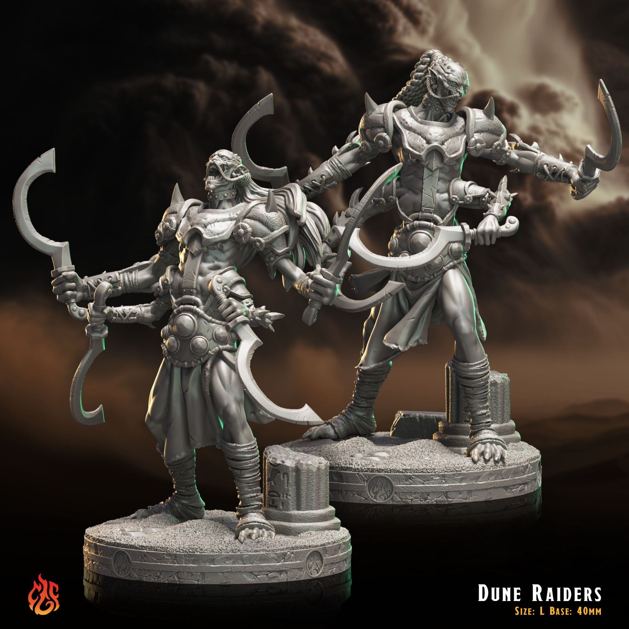 Dune Raiders - 3d Printed Miniature Sculpted by Crippled God Foundry
