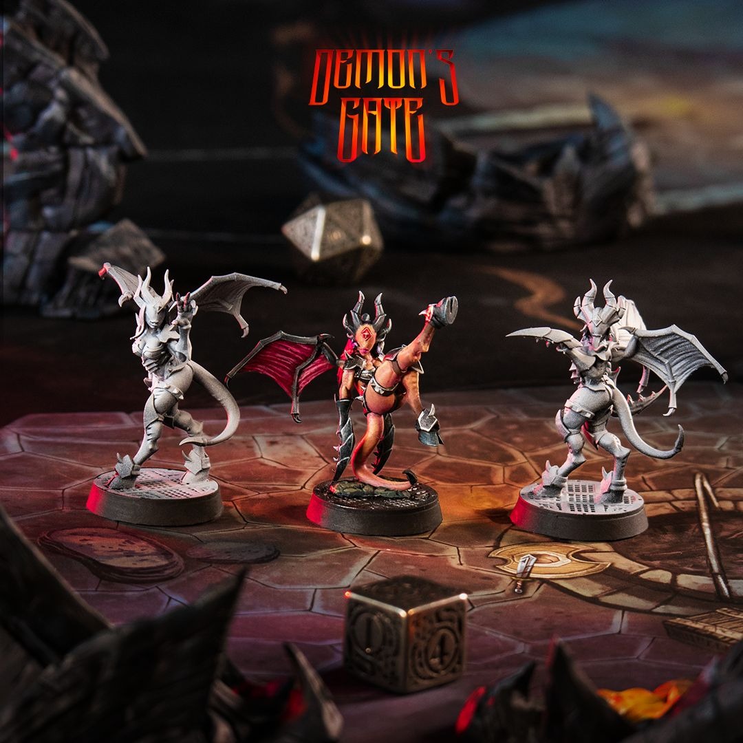 Fiendish Succubus - Demon's Gate - 3d Printed Miniature Sculpted by Cast N Play
