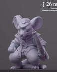 The Outlaw - Curious Critters of Whimsy Isle - 3d Printed Miniature Sculpted by Velrock Art Miniatures