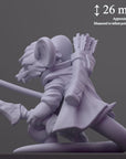 The Outlaw - Curious Critters of Whimsy Isle - 3d Printed Miniature Sculpted by Velrock Art Miniatures