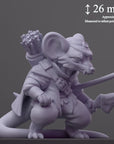 The Outlaw - Curious Critters of Whimsy Isle - 3d Printed Miniature Sculpted by Velrock Art Miniatures