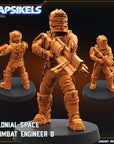 Colonial Space Combat Engineers - 3d Printed Miniature Sculpted by Papsikels Miniatures