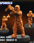 Colonial Space Combat Engineers - 3d Printed Miniature Sculpted by Papsikels Miniatures