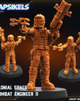 Colonial Space Combat Engineers - 3d Printed Miniature Sculpted by Papsikels Miniatures