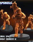 Colonial Space Combat Engineers - 3d Printed Miniature Sculpted by Papsikels Miniatures