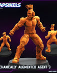 Mechanically Augmented Agent - 3d Printed Miniature Sculpted by Papsikels Miniatures
