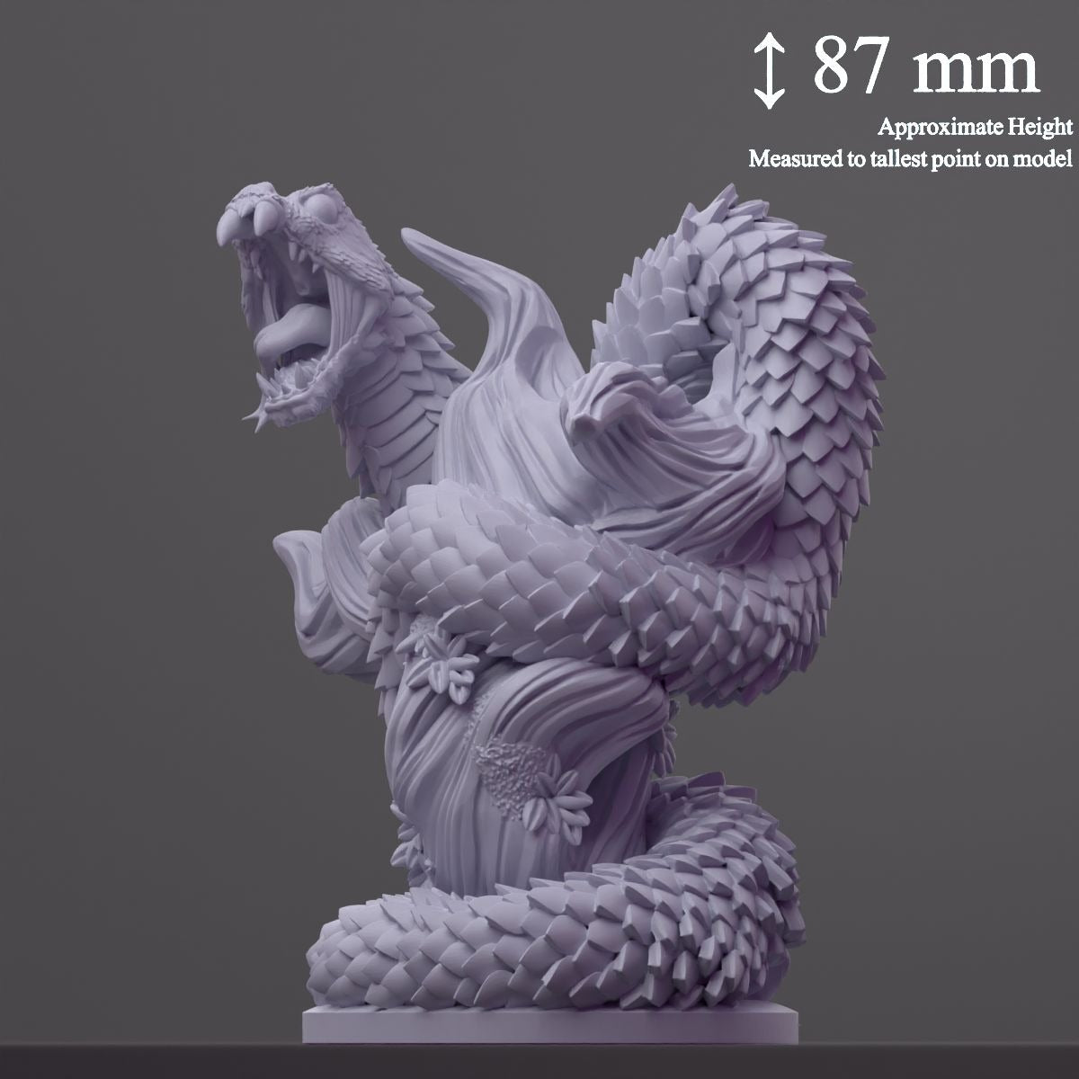 Bramble Viper - Brambleheart - 3d Printed Miniature sculpted by Kraken Games Lab