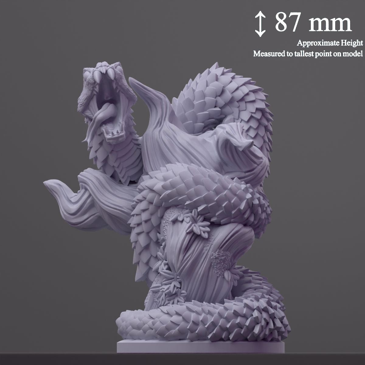 Bramble Viper - Brambleheart - 3d Printed Miniature sculpted by Kraken Games Lab