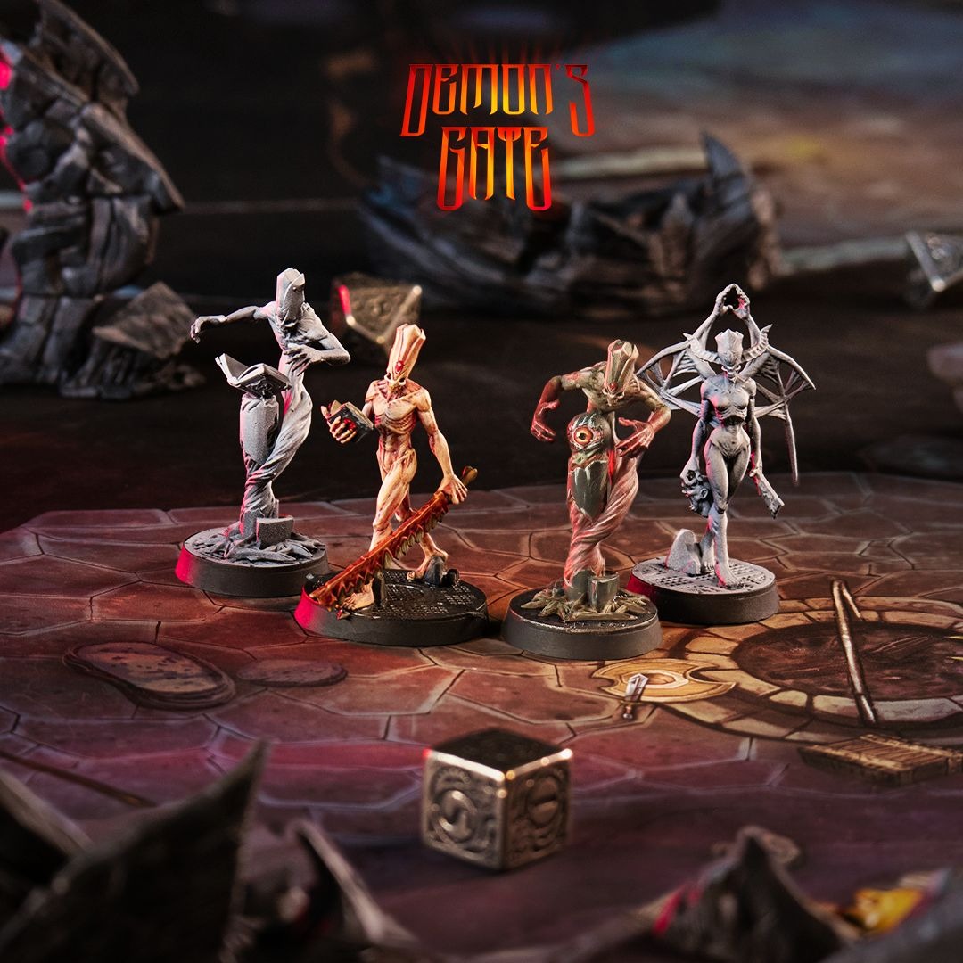 Demon Priests - Demon's Gate - 3d Printed Miniature Sculpted by Cast N Play