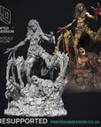 Aranea Drider Necromancer - Godly Avatars - 3d Printed Miniature Sculpted by Printed Obsession