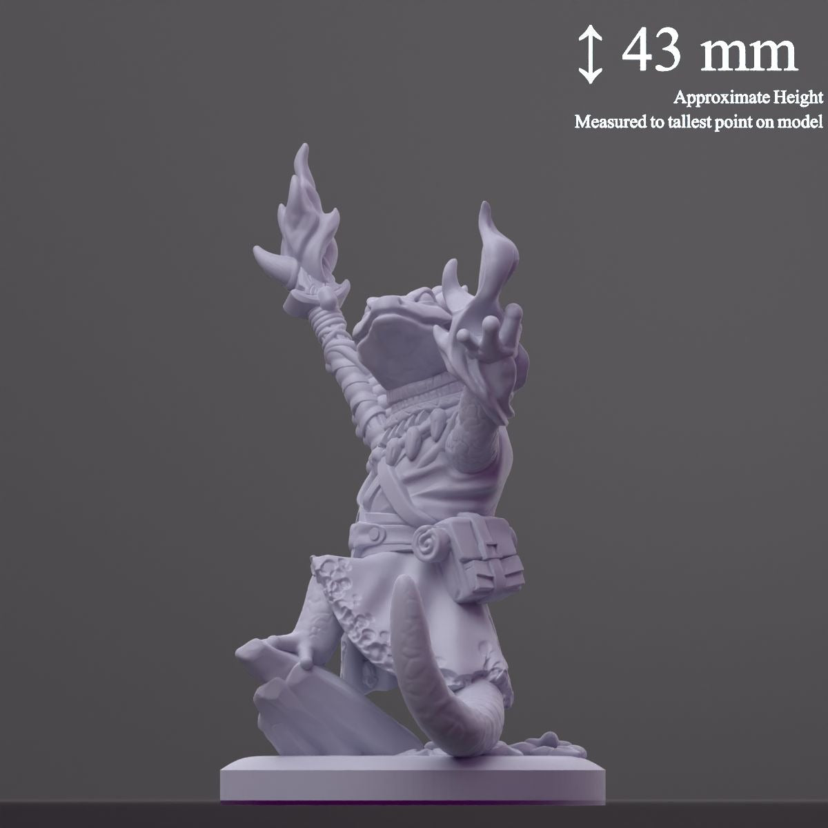 Inferno Salamancer - Brambleheart - 3d Printed Miniature sculpted by Kraken Games Lab