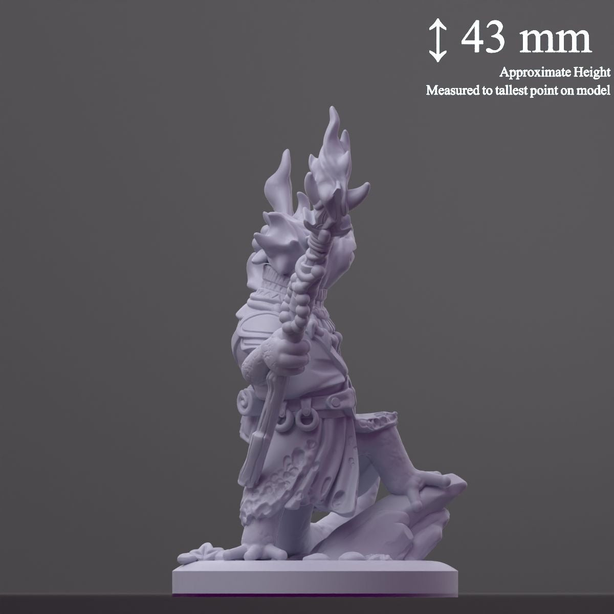 Inferno Salamancer - Brambleheart - 3d Printed Miniature sculpted by Kraken Games Lab