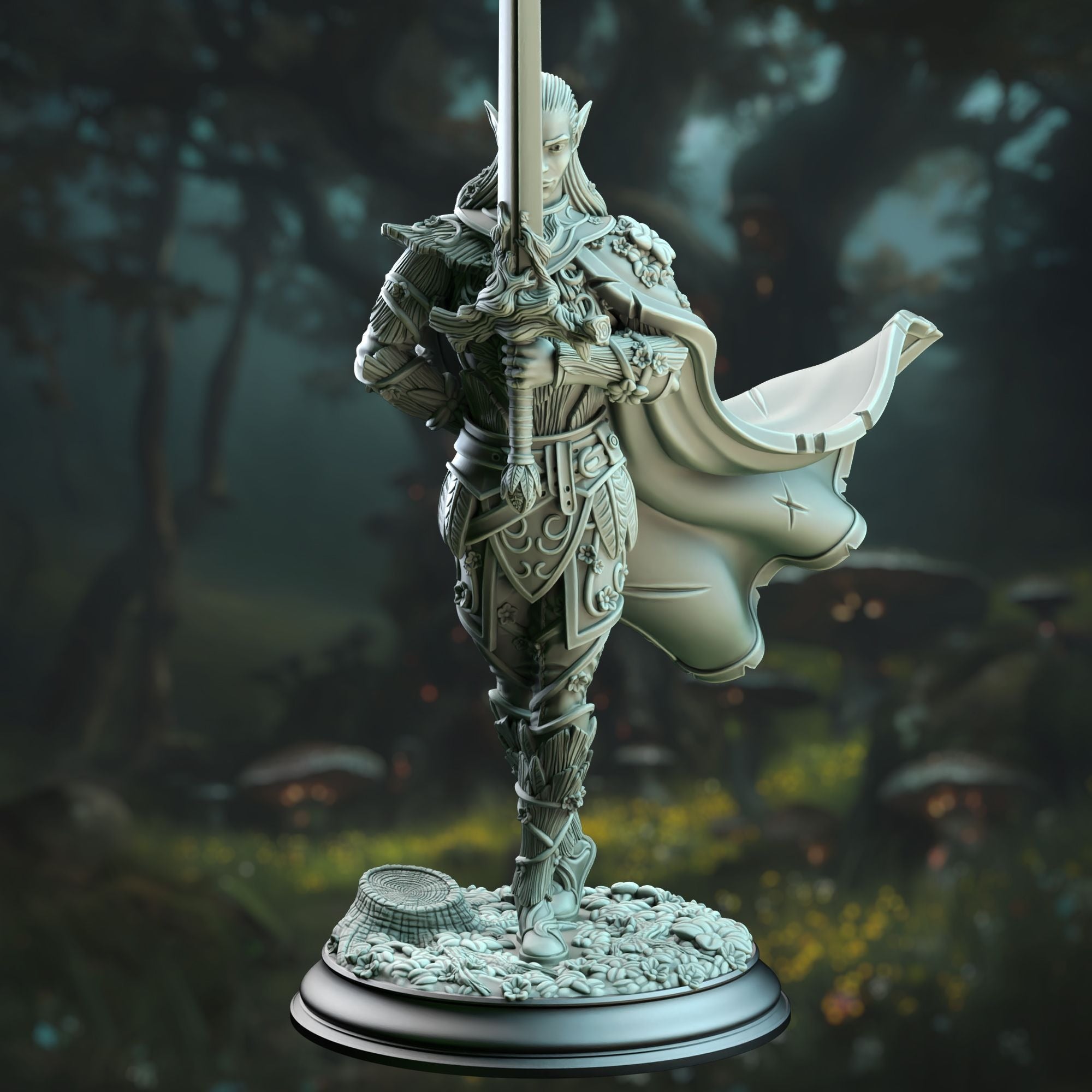 Alysion of the Spotless Wood, Feywalker Duelist - 3d Printed Miniature Sculpted by DM Stash