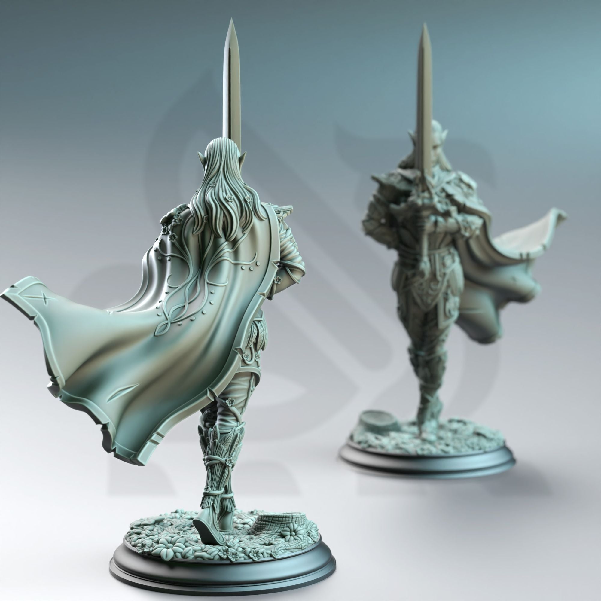 Alysion of the Spotless Wood, Feywalker Duelist - 3d Printed Miniature Sculpted by DM Stash
