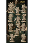 Dwarf Lords - Army of Chaos Dwarfs- 3d Printed Miniature Sculpted by Monolith Arts
