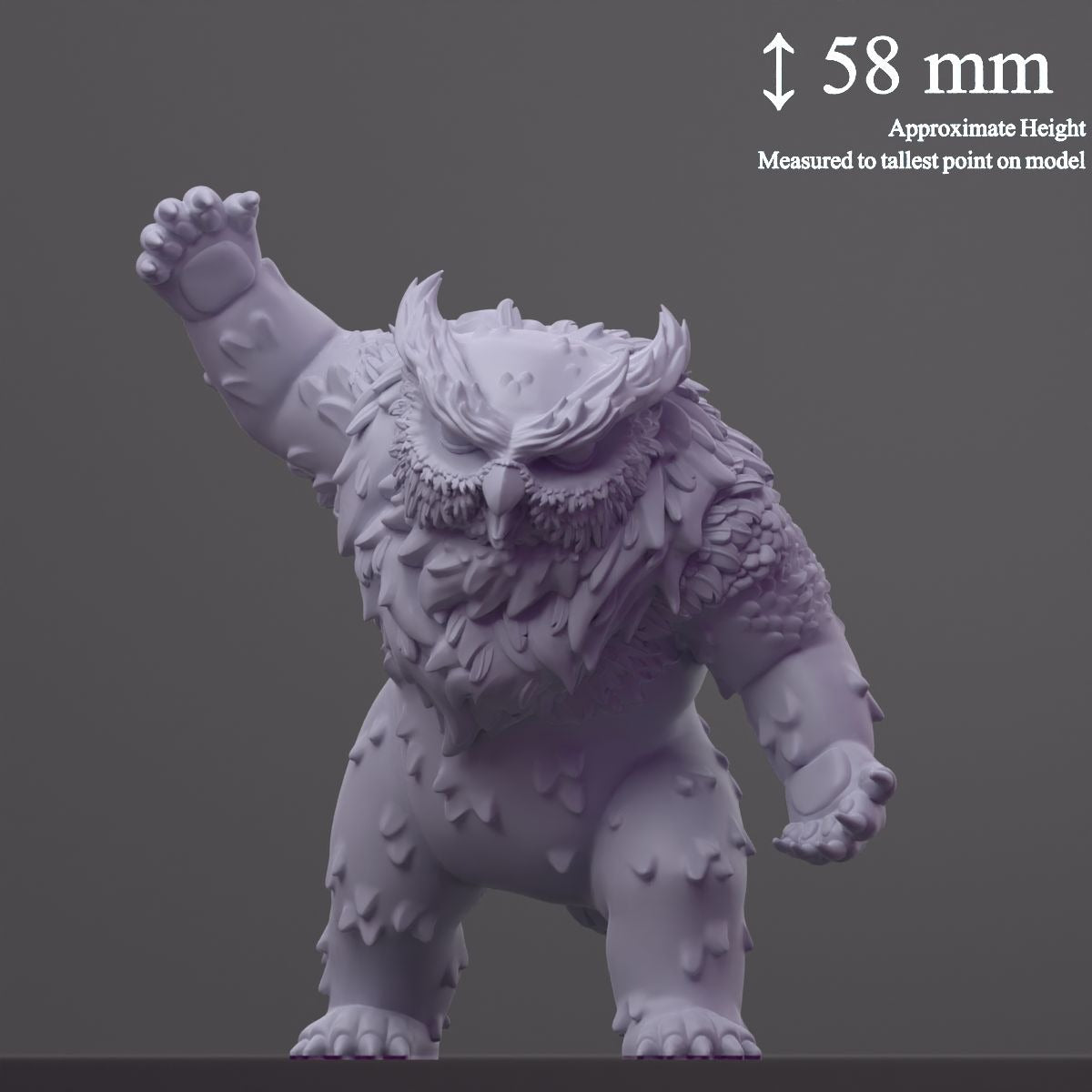Owlby (Owlbear) - Fantastic Creatures - 3d Printed Miniature Sculpted by Cast N Play