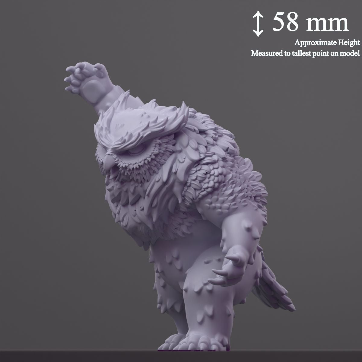 Owlby (Owlbear) - Fantastic Creatures - 3d Printed Miniature Sculpted by Cast N Play