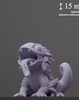 Leafyguana - Curious Critters of Whimsy Isle - 3d Printed Miniature Sculpted by Velrock Art Miniatures