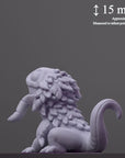 Leafyguana - Curious Critters of Whimsy Isle - 3d Printed Miniature Sculpted by Velrock Art Miniatures