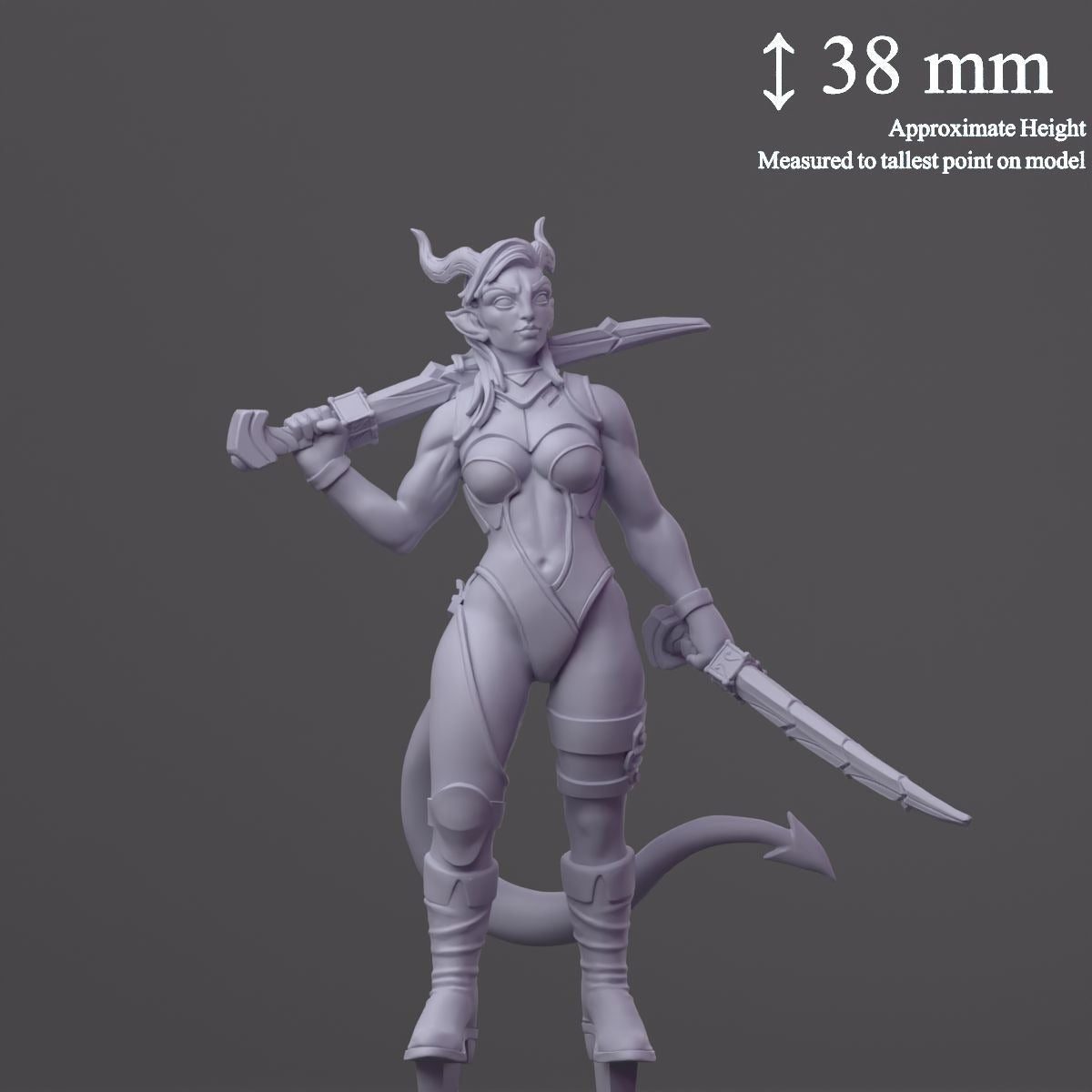 Neama Whirlingdeath Awakens - 3d Printed Miniature Scuplted by SolGood Creations