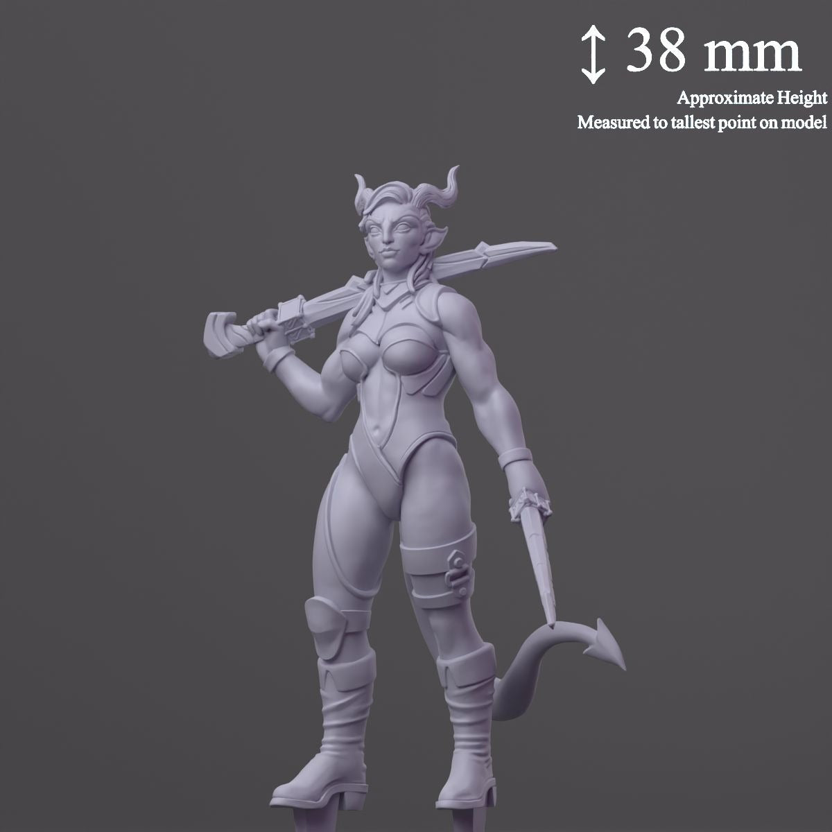 Neama Whirlingdeath Awakens - 3d Printed Miniature Scuplted by SolGood Creations