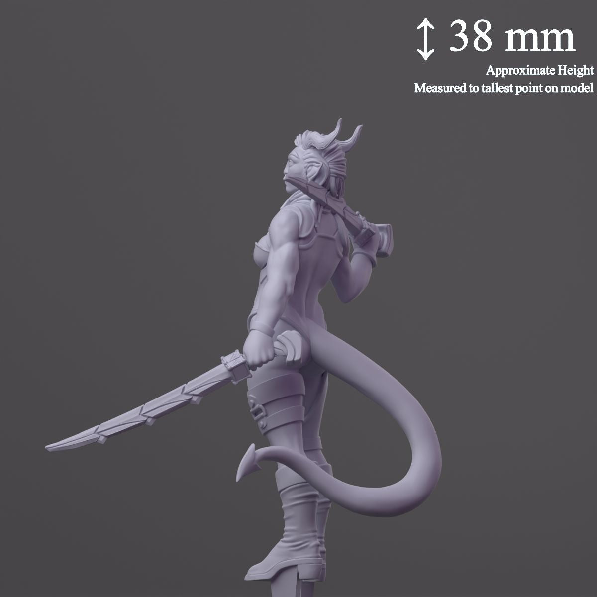 Neama Whirlingdeath Awakens - 3d Printed Miniature Scuplted by SolGood Creations