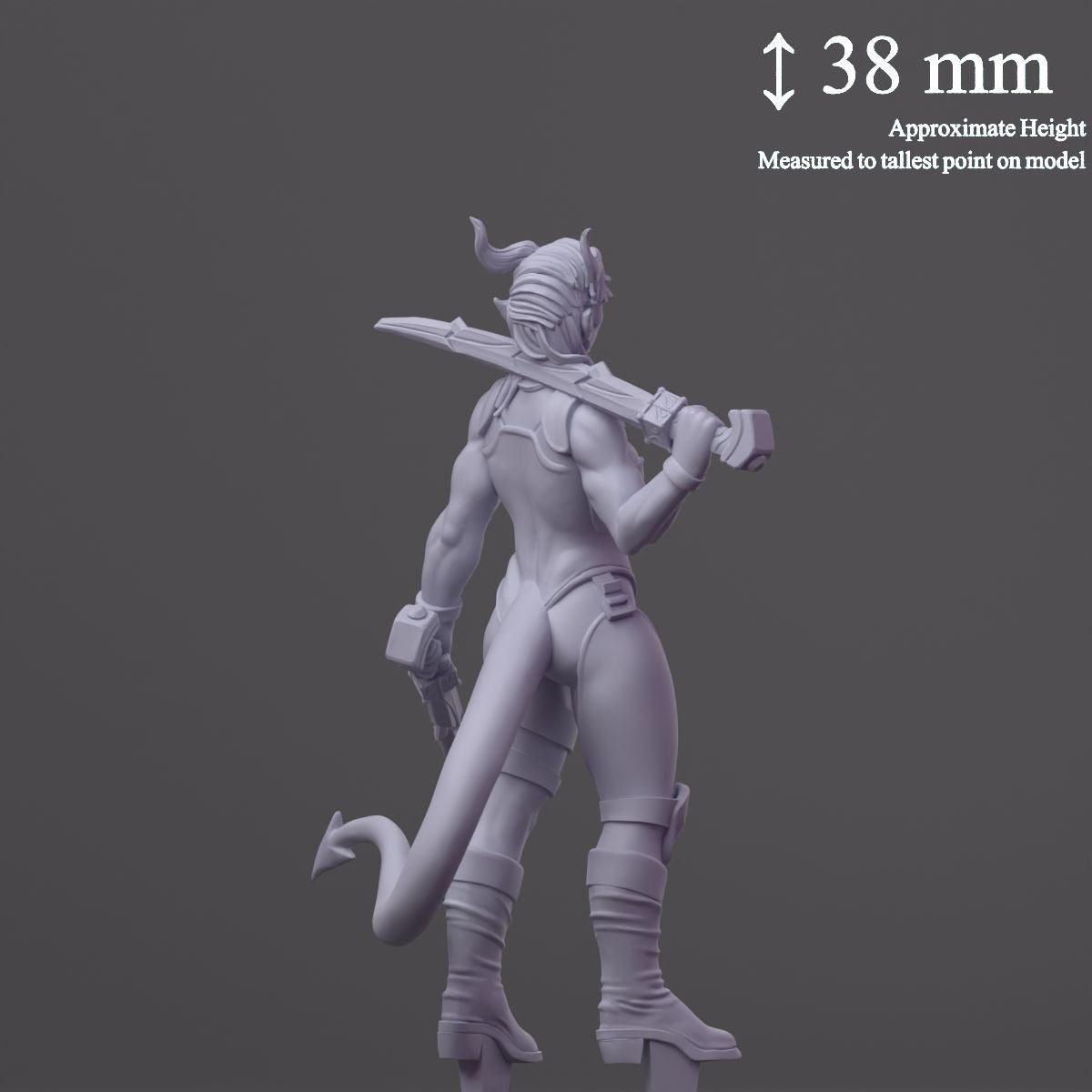 Neama Whirlingdeath Awakens - 3d Printed Miniature Scuplted by SolGood Creations