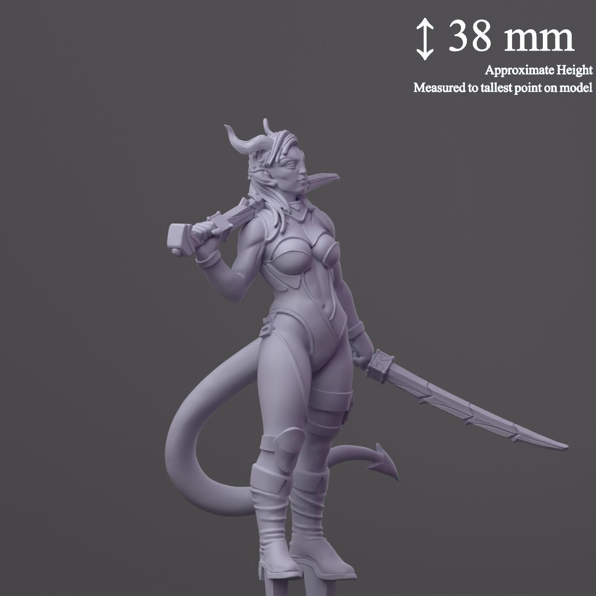 Neama Whirlingdeath Awakens - 3d Printed Miniature Scuplted by SolGood Creations