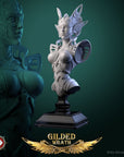 Guardian of the Golden Flame Bust - Gilded Wrath - 3d Printed Miniature Sculpted by White Werewolf Tavern