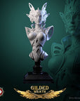 Guardian of the Golden Flame Bust - Gilded Wrath - 3d Printed Miniature Sculpted by White Werewolf Tavern