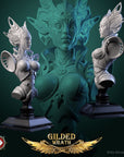 Guardian of the Golden Flame Bust - Gilded Wrath - 3d Printed Miniature Sculpted by White Werewolf Tavern