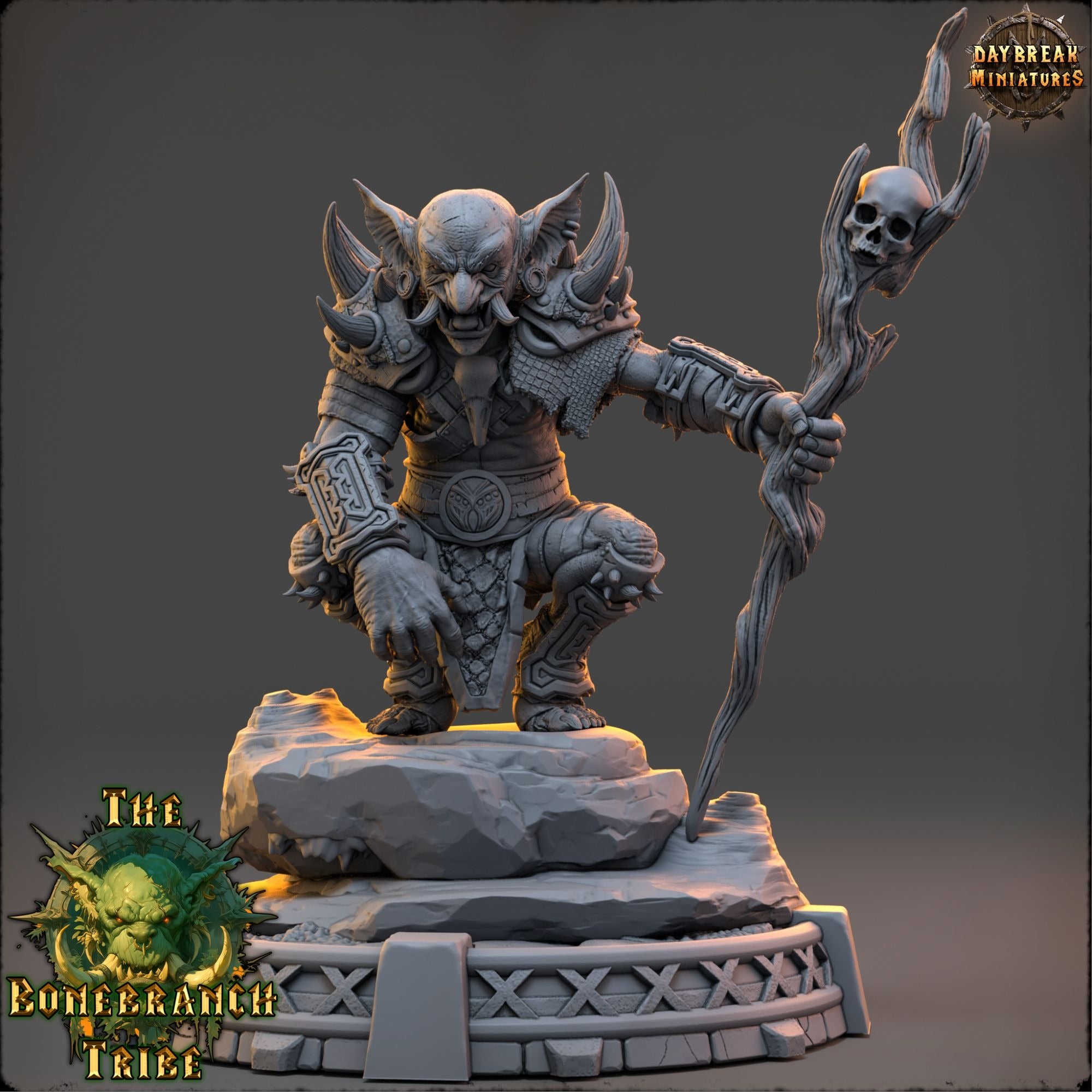 Gnartz the Rot-Eye - The Bonebranch Tribe (Goblins) - 3d Printed Miniature sculpted by Daybreak Miniatures