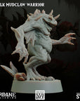 Krelk Mudclaw Warrior - 3d Printed Miniature Sculpted by Big Bad Evil Guys