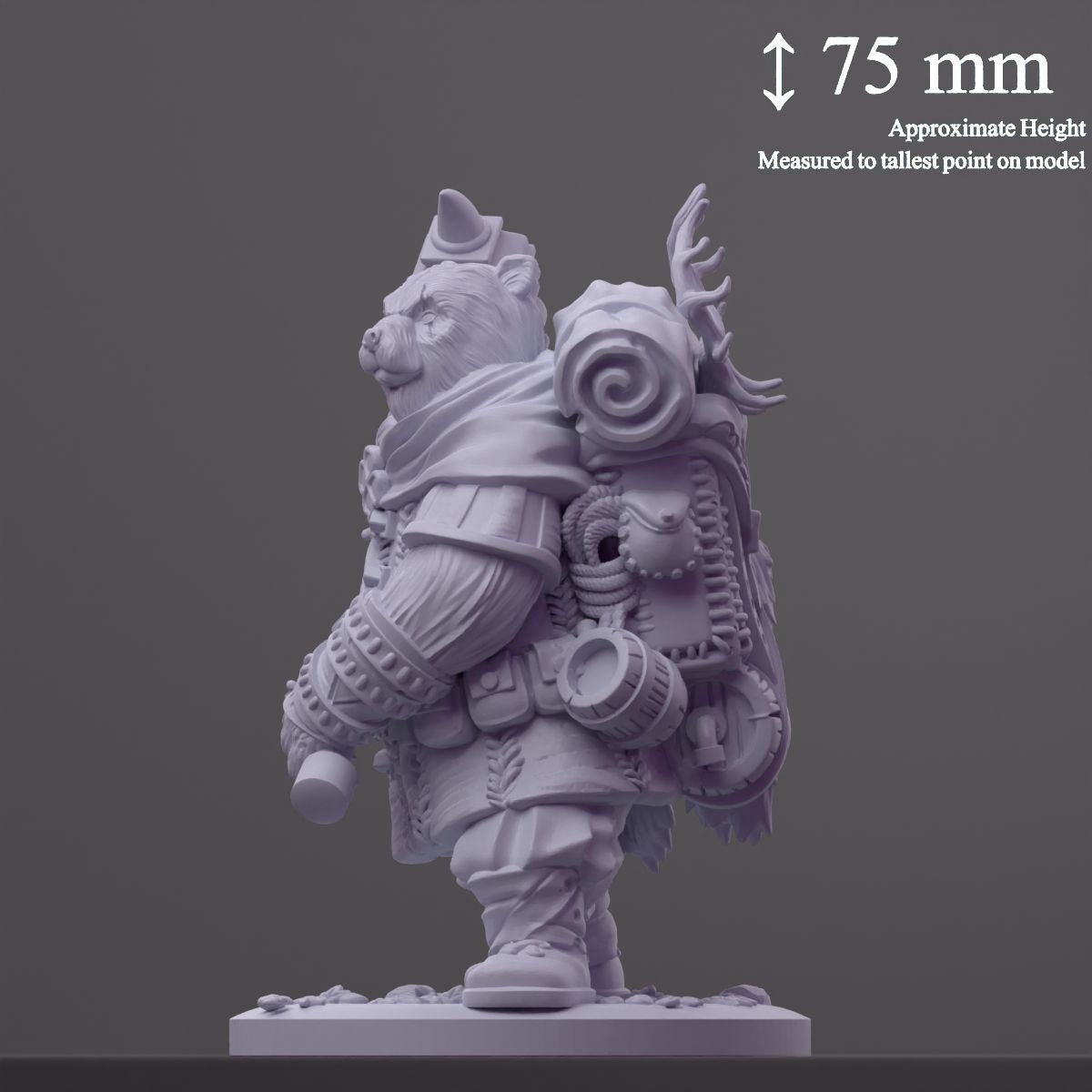 Bruin Brigands- Brambleheart - 3d Printed Miniature sculpted by Kraken Games Lab