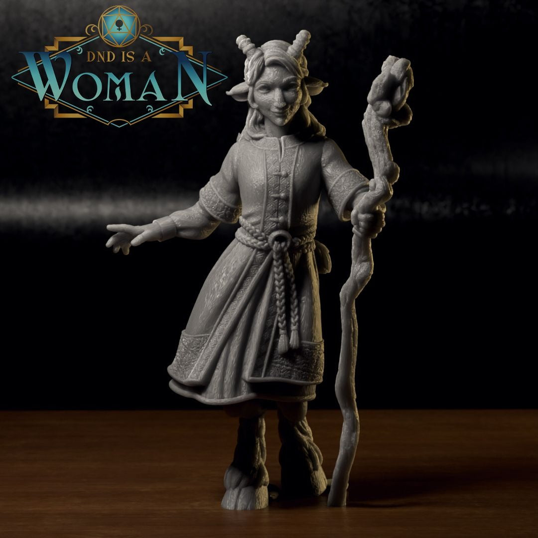 Satyr Sorcerer Chia - 3d Printed Miniature Sculpted by DND Is A Woman