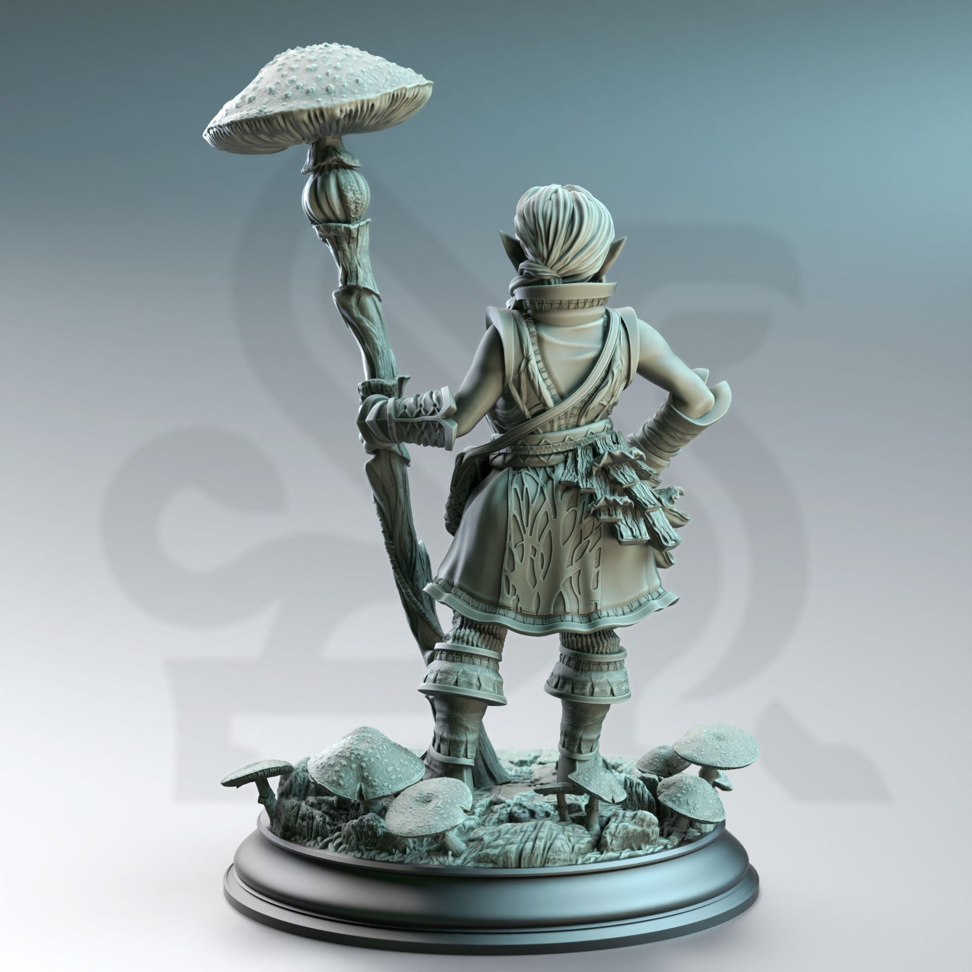 Cordelia the Homestead Hermit, Halfling Druid - 3d Printed Miniature Sculpted by DM Stash