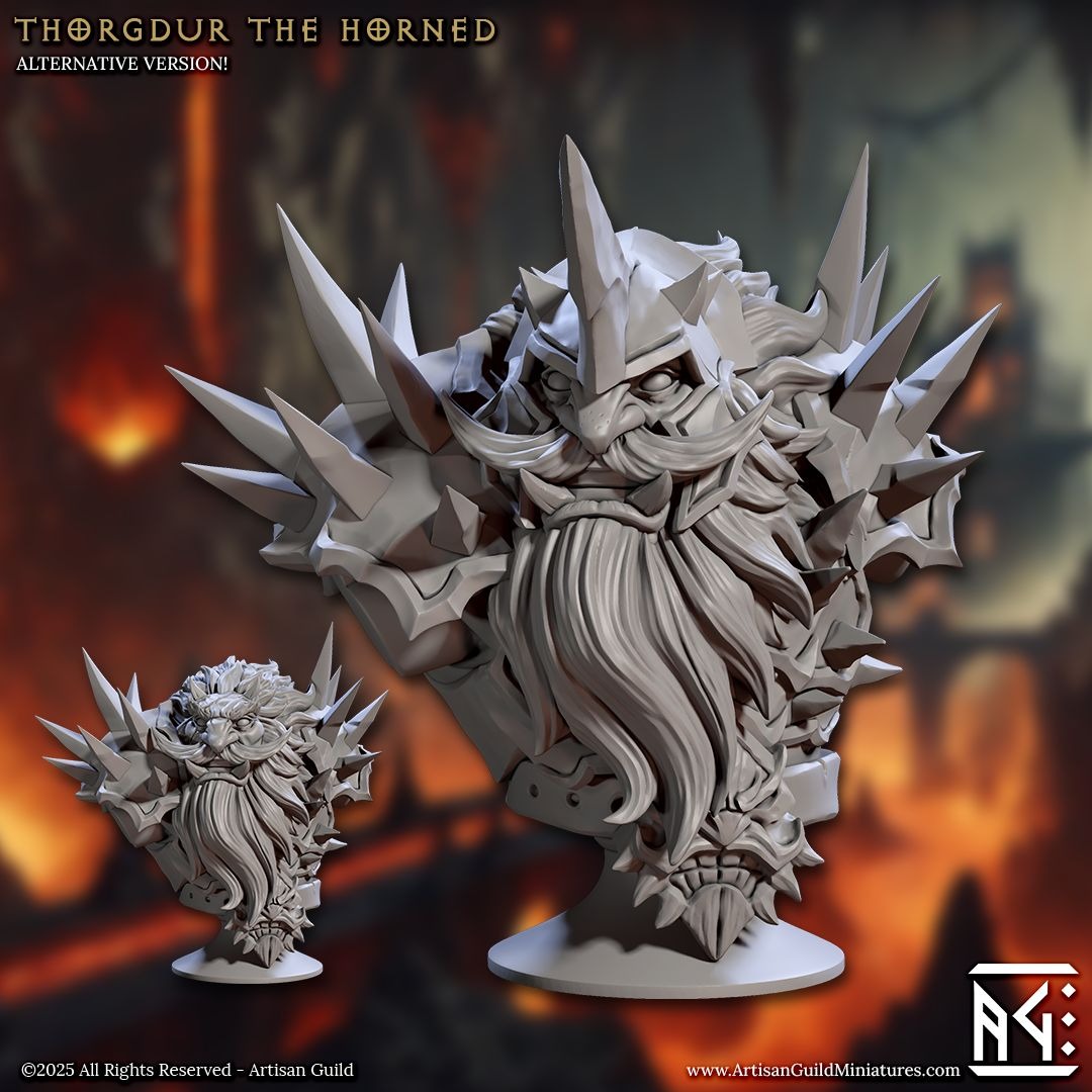 Thorgdur the  - Magmaforged Dwarves of the Depths - 3d Printed Miniature sculpted by Artisan Guild