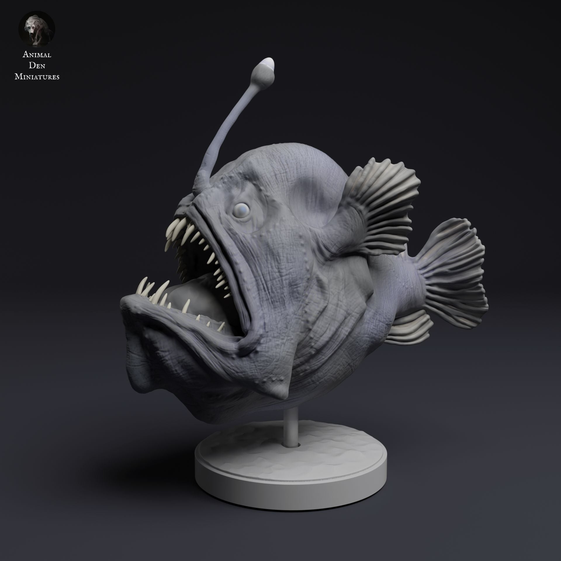 Humpback Anglerfish - 3d Printed 1:1 Scale Miniature by Animal Den