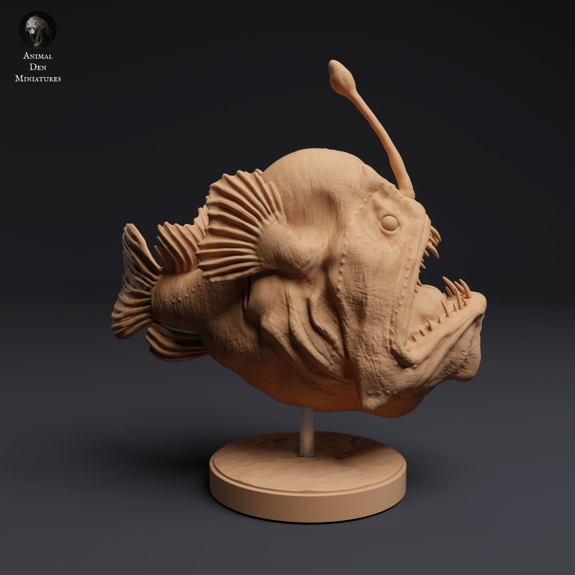 Humpback Anglerfish - 3d Printed 1:1 Scale Miniature by Animal Den