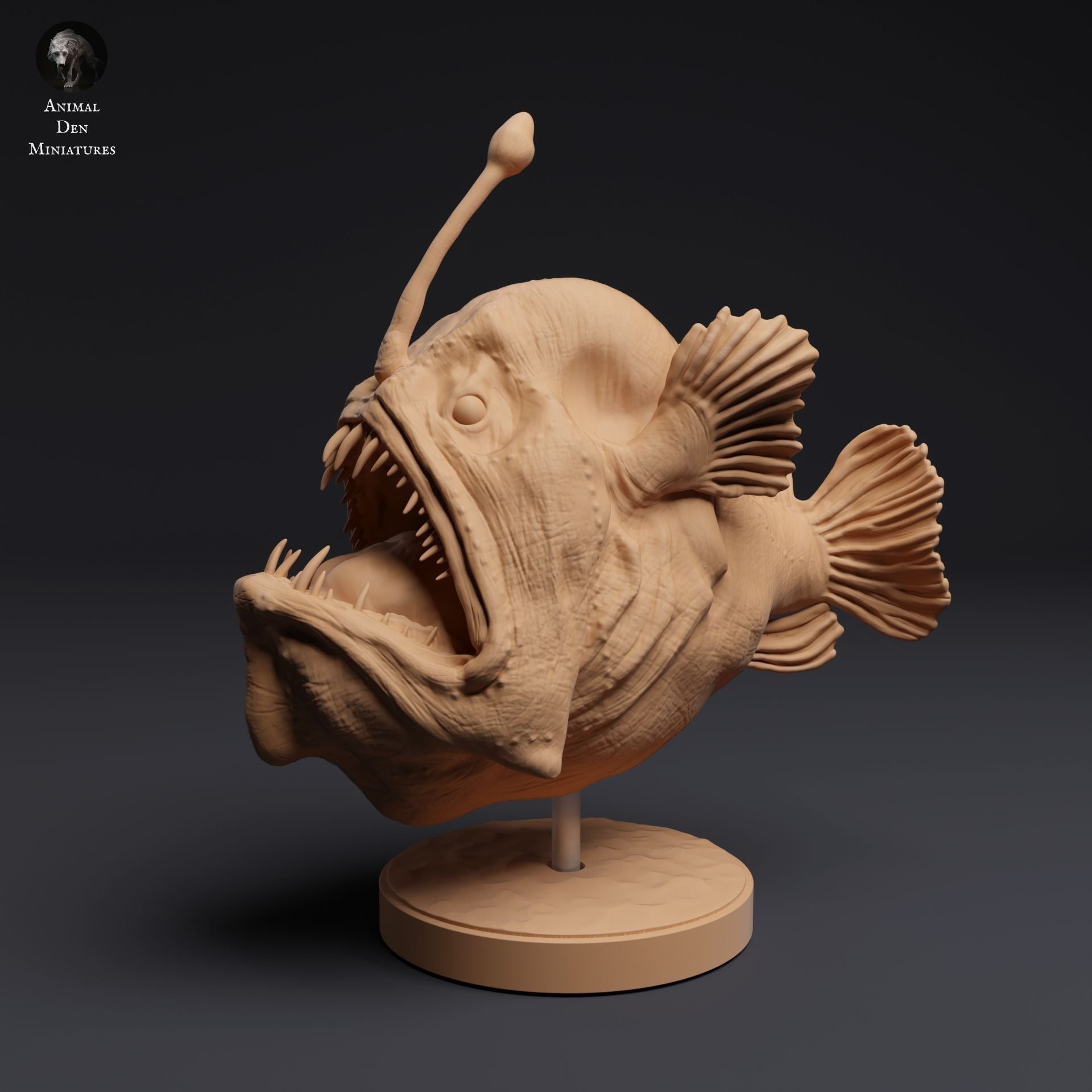 Humpback Anglerfish - 3d Printed 1:1 Scale Miniature by Animal Den