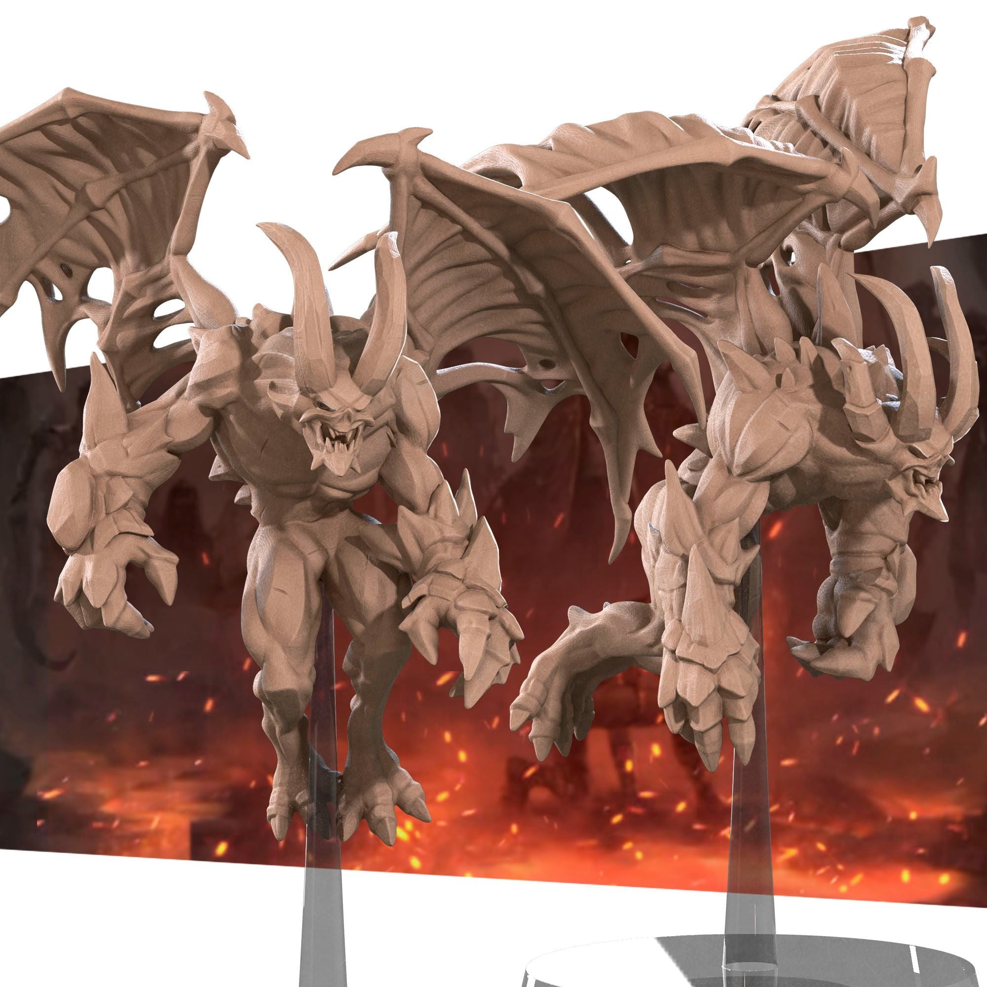 Gargoyle Minions - Iconic Monsters - 3d Printed Miniature sculpted by Bite the Bullet
