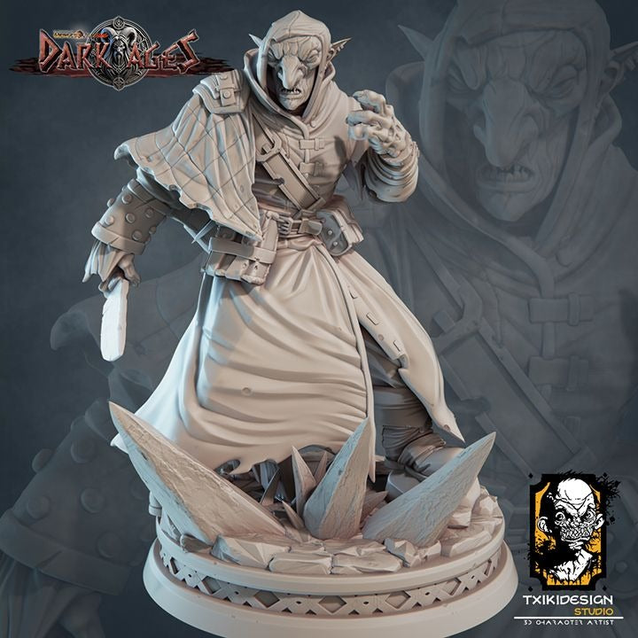 Malgrith the Whisperer - 3d Printed Miniature Sculpted by Txiki Design Studio
